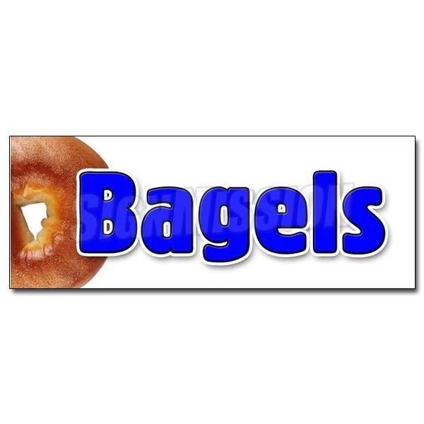 BAGELS 1 DECAL sticker made fresh daily baked water bialys new york style, D-24 Bagels 1, Signmission, Mfr#: D-24 Bagels 1